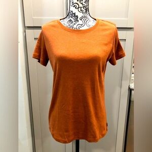 Eddie Bauer Large Short Sleeve Tee Rust Brown EUC